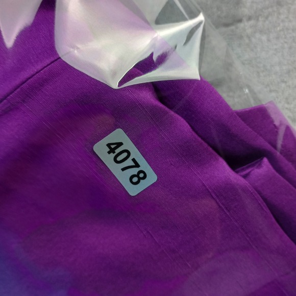 Vintage Vision Apparel Dress Womens Sz 8 Purple 100% Silk Sweatheart Satin Party - Picture 10 of 10